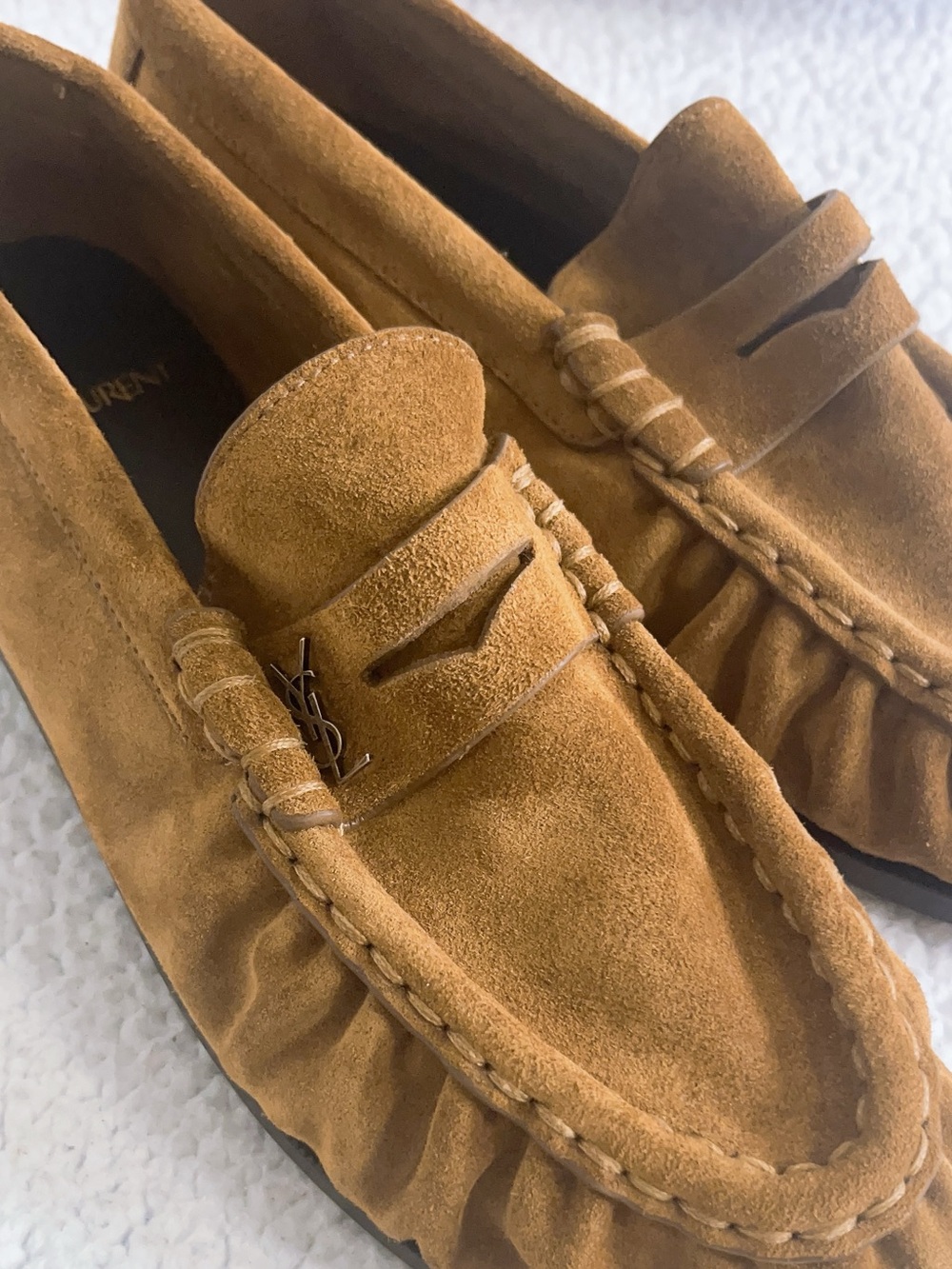 Saint Laurent Women’s YSL Le Loafer Supple in suede - Picture 9 of 16